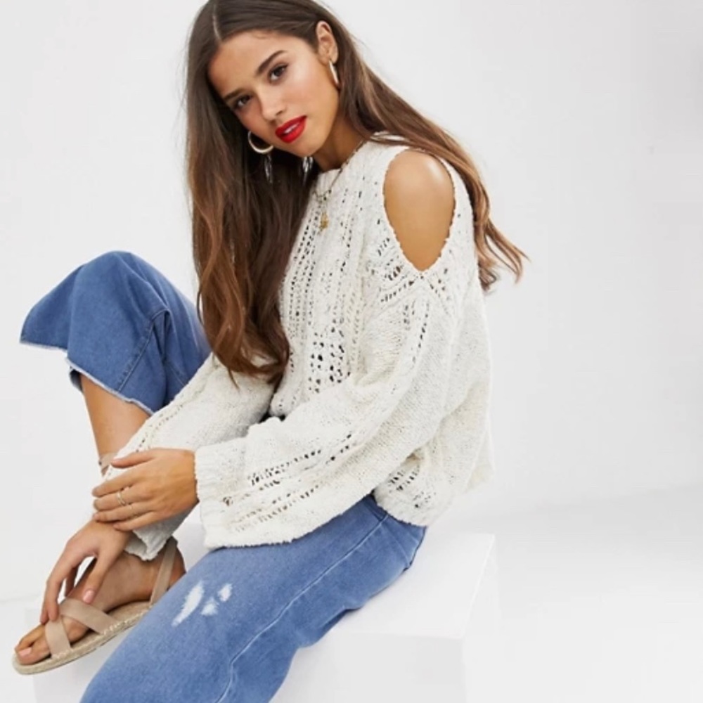 NWT Free People cold ocean lace knit